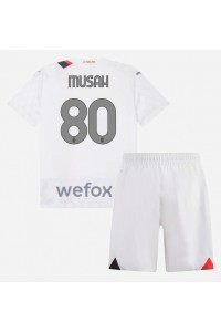 Fotbalové Dres AC Milan Yunus Musah #80 Dětské Venkovní Oblečení 2023-24 Krátký Rukáv (+ trenýrky)